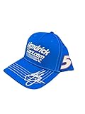 Hendricks Motorsport Offizielle 2025 Nascar Merchandise Kyle Larson Drivers Signature Baseball Cap Blau Verstellbar