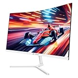 CRUA 24 Zoll Curved-Monitor FHD (1920×1080p) 2800R 75 Hz 95% sRGB-Farbraum, Computermonitore, 3-seitiger schmaler Rahmen und Blaulicht-Filter-, Desktop-PC-Monitor (HDMI, VGA)