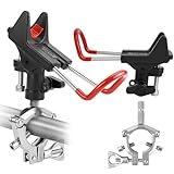 VAIAV Rutenhalter Boot, 2 Stück Edelstahl Rutenständer, 360° Verstellbarer Angelrutenhalter, Rutenhalter Angel, Angelhalter Rutenhalter,