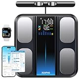 RENPHO Körperfettwaage mit 8 Elektroden, Personenwaage mit körperfett, Smart Waage mit App für Körperfett, Muskelmasse, BMI, Präzisionswaage bis 180kg/400 lbst
