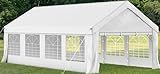 Homall Partyzelt 4x8,Metall Gestell Gartenzelt,Pavillon Wasserdicht 560g/m² PE-Plane,Zelt Stabil-22 Bodenhaken 4 Windfesten Seilen,UV-Schutz 50+Große Luxus Hochzeitszelt Gartenpavillon32m²,Weiß