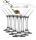 LAV Luxus Martini Gläser 6er Set 175 ml Martinigläser 100% BLEI FREI Spülmaschinenfest Cosmopolitan Gläser, Martini Glasses Set, Cocktailgläser, Party Trinkgläser