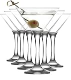 LAV Luxus Martini Gläser 6er Set 175 ml Martinigläser 100% BLEI FREI Spülmaschinenfest Cosmopolitan Gläser, Martini Glasses Set, Cocktailgläser, Party Trinkgläser, Espresso Martini Gläser