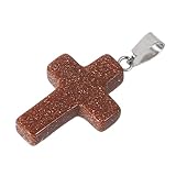 LIFKOME Natursteinkreuz Anhänger Kreuzung Zauber Quarz Zauber Für Osterdekoration Halskette Ohrringarmband Schmuck Schmuck