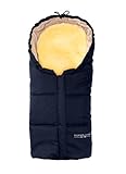 Hofbrucker Lammfell-Fußsäckchen Leni für Babyschale & Kinderwagenschale | Lammfell herausnehmbar | Winterfusssack wasserabweisend & Mumienform | Lammfellfußsack Made in Germany