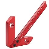 45/90 Grad Winkel Linie Messgerät, genaue Ablesung, Premium Aluminiumlegierung, Centerline Messwerkzeug, Runde Herz Lineal, Runde Herz Messgerät, tragbares DIY Holzbearbeitungswerkzeug