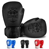FIVING Kinder Boxhandschuhe für Jungen und Mädchen,Jugendboxen Trainingshandschuhe für Kinder 3-15,Kinder Sparring Boxhandschuhe für Boxsack, Kickboxen, Muay Thai, MMA (schwarz, 6oz)