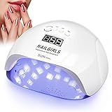 NAILGIRLS LED UV Lamp Nägel,150W Nail Lamp 4 Timer Auto Sensor LCD Display Nagellacktrockner Gerät Abnehmbare Magnet-Platte LED UV Trockner Nagellampe für Gelnägel Finger Zehennagel
