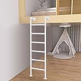 Dachbodentreppe aus Metall, zur Wandmontage, für Etagenbett, Wohnmobil, Heimbüro, sichere Kletterlösungen in den Größen 119,4 cm, 124,5 cm, 127 cm, 132,1 cm, 149,9 cm, 200,7 cm