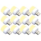 YUANQIAN USB-Lichter bei Nacht, Mini-LED-Lampe, ohne Lichtsensor, Stecker, warmweiß, kompakt, ideal für Schlafzimmer, Badezimmer, Küche, Auto, USB-Atmosphäre-Licht