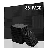 36 Stück Akustikschaumstoff Platten Noppenschaumstoff Schalldämmung Akkustik Schaumstoff Schaumstoffmatte Für Tonstudio Büro,Schallabsorbierende Dämpfungswand (30 x 30 x 2.5 cm)