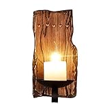 Retro Innen Wandlampe Holz Wandleuchte E14 Antik Industrial Wandleuchte Kreativ Kerze Licht Rustikale Glas Schirm Vintage Nostalgie Loft Deko Wohnzimmer Restaurant Bar Café Korridor Lampen,B