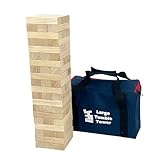 Jac & Mok Tumble Tower Spiel Holz Toppling Blocks Spielzeug mit Tragetasche (60 Stück Large Tumble Tower)