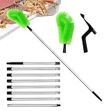 Dachrinnenreiniger - Flexible Dachrinnenreinigungsbürste, Teleskop Laubentferner | Dachrinnenreinigungsausrüstung für Äste, Schutt, Sand, Garten, Bauernhof, Hof, P