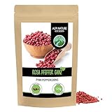 Pfeffer rosa ganz (125g), Pfefferkörner rosa 100% naturrein, Beerenpfeffer natürlich ohne Zusätze, vegan, Rosa Pfeffer