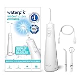 Waterpik Pulse Munddusche kabellos, Professionelle 99,9% Plaque Entfernung, 2x Intensitätsmodi, Zahnzwischenraumreiniger, 45 Sekunden Wassertankkapazität, 2x Aufsätze enthalten, weiß