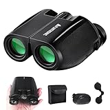 flintronic 12x25 Kompakt Fernglas, HD Fernglas Kinder Erwachsene mit Tragetasche, Tragegurt, Großes Okular Einfacher Fokus Ferngläser für Vogelbeobachtung Konzerte Wandern Reisen Jagd