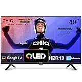 CHIQ TV 40 Zoll Full HD QLED TV, HDR10, Dolby Audio, Smart Fernseher mit Chromecast Built-in, DBX-tv, Triple Tuner(DVB-T2/C/S2), Schrawz
