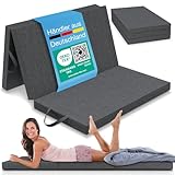ELONEO maxVitalis Klappmatratze 120x200 cm, 8 cm hoch, Gästematratze klappbar, Faltmatratze, Faltbare Matratze, Bandscheibenwürfel, Reisematratze, Gästebett klappbar, Klappbett waschbar