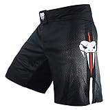 SOTF Boxshorts für Herren Training Kampfshorts Herren MMA BJJ Shorts No Gi, Schwarz, Mittel