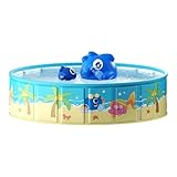 Kleine Pools, Kinderpool, kompaktes Design, faltbare Struktur, schnelle Einrichtung, leicht, sichere Kanten, buntes Aussehen, tragbarer Pool zum Schwimmen im Freien, 120 x 45 cm