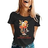 Shirt Damen Fasching - Aperol Spritz Kostüm Fun-T-Shirt Rundhals Aperollin Spritztour T-Shirt Lustiges Karneval Kostüm Cocktail Party Tshirt Leicht Top Casual Bluse Faschingskostüme Oberteile