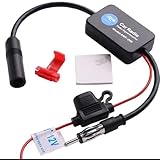 Okaywork Antennenverstärker - Autoradio antenne Autoradio antennenverstärker Autoradio verstärker, Antennenverstärker Auto Radio antenne, mit Rote Karte und doppelseitiges Klebeband.