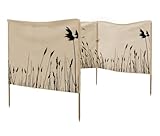 Windschutz 8m inkl. Tragegurt für Strand Camping Meer Garten See Balkon Sichtschutz Stabile Doppelnaht Blickschutz Motiv einseitig bedruckt – beidseitig sichtbar (auf einer Seite schwächer) Trennwand