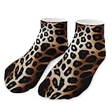 QMNVBDS Socken mit Leopardenmuster, knöchellang, leger, kurze Socken für Damen und Herren, niedrig geschnitten, Sportsocken, Laufsocken, Knöchelsocken, Sportsocken, Workout-Socken, Stil, Einheitsgr��e
