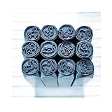 12-teiliges Metall-Stanzset Aus Kohlenstoffstahl Mit Sternzeichen-Muster Für Schmuck, Leder, Holz, DIY-Handwerk