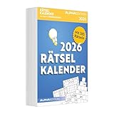 Alpha Edition - Rätselkalender 2026 – Tagesabreißkalender 15×21 cm mit 365 Knobel- & Denksportaufgaben, abwechslungsreicher Tischkalender zum ... für Rätsel-Fans: Detox für die grauen Zellen