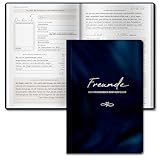 BIROYAL Freundebuch für Erwachsene - Freundschaftsbuch Erwachsene für 30 Freunde, Familie, Kollegen und Wegbeleiter - A5 Poesiealbum Erwachsene zum Ausfüllen - Beste Freundin Geschenke