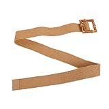 FOMIYES Bambusschnallegürtel Gürtel Taillengürtel Aus Stroh Stretchgürtel Für Damen Flechtgürtel Damen Frauen Gürtel Kreisgürtel Strohgürtel Für Frauen Rattan-gürtel Khaki Bambus