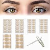 Schlupflider Stripes,Doppelte Augenlid Stripes,Schlupflider Tapes,Augenlid Stripes,Double-Sided Eyelid Tapes,Augenlid Stripes Unsichtbare,Wasserdicht Augenlidklebeband,mit Pinzette Gabelstange(240Pcs)