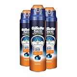 Gillette Fusion ProGlide Rasiergel Männer, 3er Pack (3 x 170 ml), Sensitive Gel Active Sport