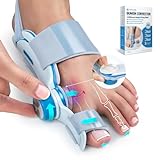 TENICORE Hallux Valgus Korrektur, Hallux Valgus Schiene mit 3 Verschiedenen Befestigungswinkeln Ballenzehen Korrektor,Doppelte Zugfestigkeit für den Großen Zeh,linker und rechter Fuß(1 Stück)