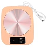 Amosfun Kaffeewärmer USB Elektrischer Becherwärmer für Getränke für Büro Zuhause und Reisen Kompakt Tragbar und Langlebig Romantisches