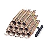 LOIUO Trampolinfedern, Ersatz, 8,9 cm bis 21,6 cm, verzinkter Stahl, strapazierfähig, hochfest, universelles Trampolin-Zubehör mit T-Haken-Werkzeug, 12 bis 48 Stück