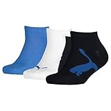 PUMA Unisex Kinder Socken Bwt Sneaker, Navy / White / Strong Blue, 31-34 EU