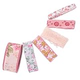 OATIPHO 6 Rollen Blumenband Baumwollband schwarzes Band Bänder zum Basteln Satinband Wickelband DIY-Band basteln dekoratives Verpackungsband praktisches Geschenkband Blumenbänder Polyester