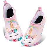WAWSAM Kinder Strandschuhe Mädchen Meerjungfrau Schwimmschuhe Aqua Schuhe (Rosa-U, Toddler, Numeric_28, Numeric_Range, eu_Footwear_Size_System, Numeric_29, medium)