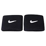 Nike Unisex-Youth Swoosh Gelenkband, Black/White, One Size (2er Pack)