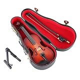 Kleine Geige - Display Dekor für Schlüsselanhänger Zubehör | Mini Violine Spielzeug für Musiker, Musikfans, Kunstliebhaber, Abschlussfeiern | Mini Musikinstrument