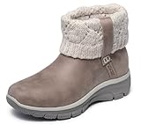 Skechers Damen Stiefeletten/Winterschuhe Cozy Weather 2 Taupe Textil, Größe:39, Farbauswahl:grau