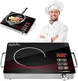 Dibaful Cerankochfeld 3500W Ceranfeld Tragbares 41cm 29cm Touch Steuerung Kochfelder Glaskeramikkochfeld 4 Modi 9 Stufen Leistung 1 Minute 3 Stunden 1 Platte Timer Funktion Herdplatte 1 Kochfeld