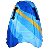 Aufblasbares Bodyboard Kinder Kickboard hoher Auftriebsbörse PVC -Surfbrett mit blau gestreiften Wasserdichten leckdichten 28.4x20.5x5.9 Strandblattables