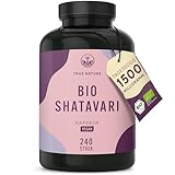 BIO Shatavari Kapseln - 240 Stück | 1500mg pro Tag - 500mg pro Kapsel | Shatavari Pulver in Bio-Qualität - Asparagus Racemosus - Ayurveda für Frauen - Vegan, Deutsche Produktion - TRUE NATURE®