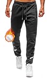 Lantch Jogginghose Herren Gefütterte Fleecehose Trainingshose Hosen Herren Sweatpants Thermohose Winter Hose Freizeithose Sporthosen Winterhose