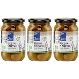 Jassas Griechische grüne Oliven mit Stein 210g | Bio Zertifiziert | Oliven aus Griechenland | Jassas | GR-BIO-15