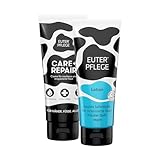 EUTERPFLEGE Set 1x Care+Repair und 1x Körperlotion, 2x200ml, intensive Pflege für trockene Haut, Feuchtigkeitscreme für Hand und Körper, Bodylotion mit zartem frischem Duft
